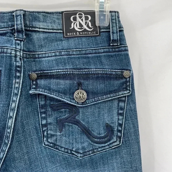 Rock & Republic Women’s Bootcut Jeans Sz 0M Blue Denim Kasandra - Picture 7 of 12